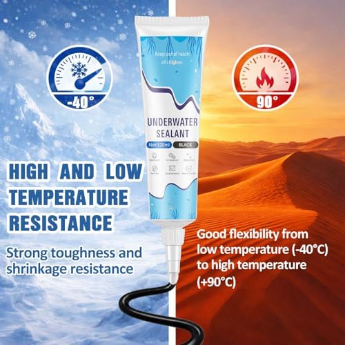 Threlaco 4 Pcs Black Aquarium Silicone Sealant 120ml Underwater Sealant
