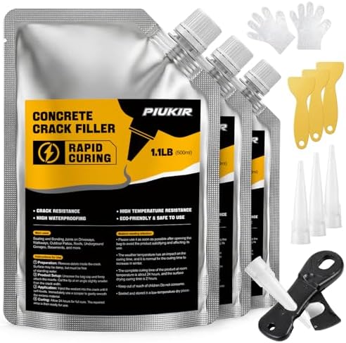 Concrete Crack Filler 3-Pack Oil-Based Self-Leveling Concrete Sealant Gray
