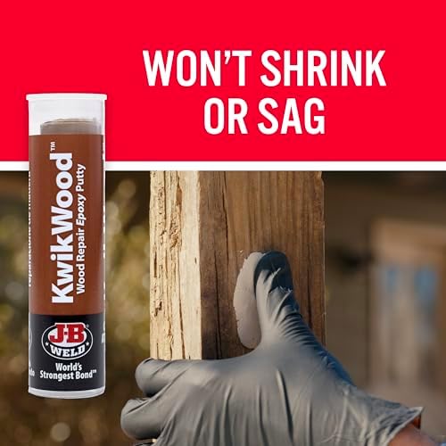J-B Weld Tan KwikWood Wood Repair Epoxy Putty, 1 oz. Stick