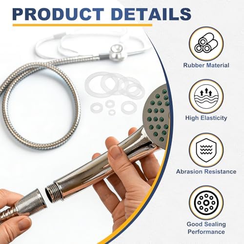 uxcell 30 Pcs Silicone Gaskets, 2 Inch O-Ring Seals Gasket Hose Washer Plumbing Gaskets Garden Hose Washer for Water Pipe Faucet Shower Head Garden Hose Seal, White