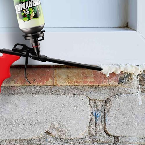 Sprayman Window & Door Expanding Spray Foam - (2x24oz) Low Expansion Polyurethane Spray Foam for Doors, Windows & Walls, Gun Use & Reuseable, Gun&Cleaner Included - 2 Pack