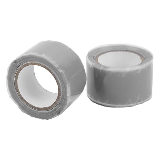 Self Fusing Silicone Tape High Temperature Adhesive Tape for Plumbing Repairs Hose Leak Fixing 2 Rolls 1.5m x 2.5cm (Gray)
