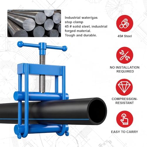 Water Shut Off Tool, 0.5-4 Inch Emergency Pipe Squeeze Clamp