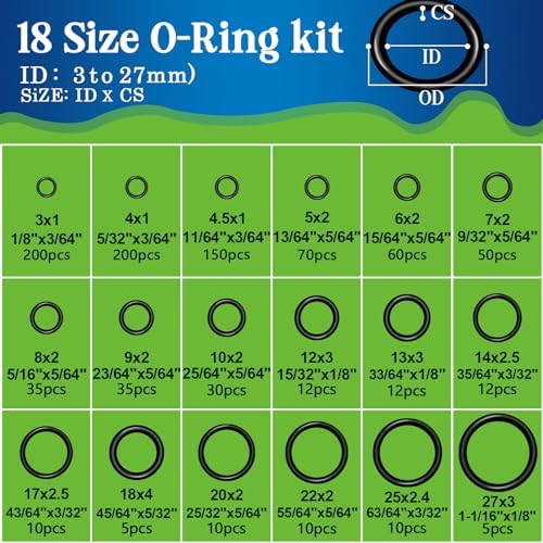 ZDBB 1075 Pcs 3-in-1 Spigot Repair Washers & Hose Gasket & Faucet O-Rings Kit 37 Size Plumbing Rubber Washers Assortment Set for Kitchen Faucet Outdoor Hose Bib Water Spigot Seal Repair