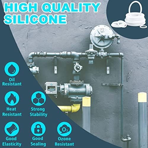 KEZE 1228 Pcs 32 Size Clear Food Grade Silicone O Rings Assortment Kit with Pick and Hook,White Heat Resistance VMQ Seal O Ring Set Metric OD:4-32mm