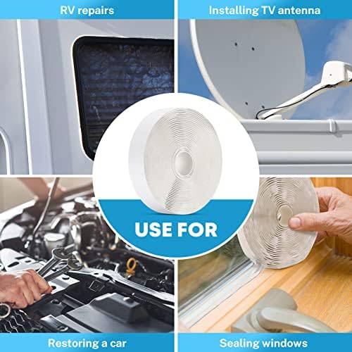 Kohree Butyl Tape White 1 Pack, 1/8" x 3/4" x 30 ft, Butyl Sealant Tape RV Putty Rubber Seal Tape Leak Proof for RV Repair, Window, Boat Sealing | RV Putty Rubber Seal Tape Leak Proof for RV Repair, Window, Boat Sealing