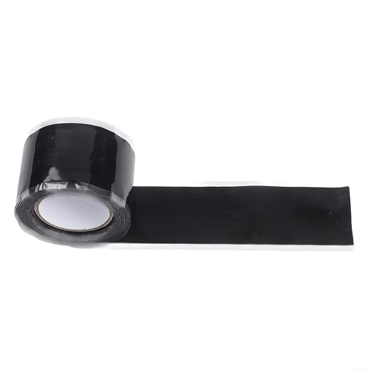 Waterproof Self-Fusing Silicone Tape for Pipe Repair and Hose Leak Seal, Electrical Wire Insulation for DIY Plumbing Projects,1.5m(black)