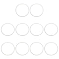 uxcell 10Pcs Silicone O Ring, 5.71" Silicone O-Rings Gasket Sealing Gasket Washers for 5.24" Clamp for Compressor Valves Pipe Repair Sink Plug Bathtub Plug Faucets, White