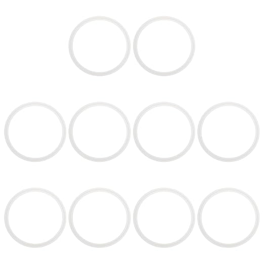 uxcell 10Pcs Silicone O Ring, 5.71" Silicone O-Rings Gasket Sealing Gasket Washers for 5.24" Clamp for Compressor Valves Pipe Repair Sink Plug Bathtub Plug Faucets, White
