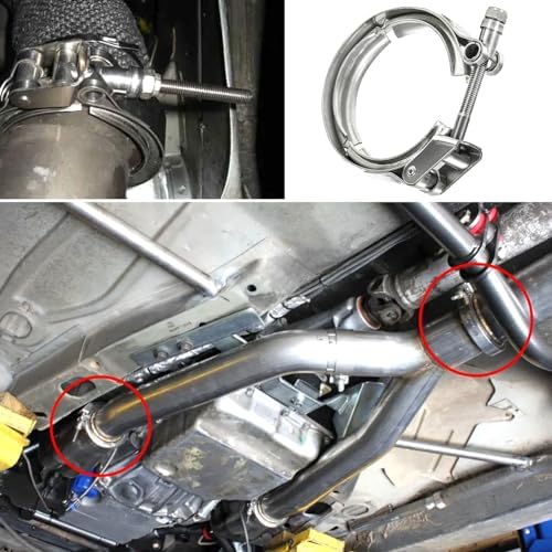 2.5Inch Quick Release V Band Clamp Stainless Steel 304, Clamp Fittings for Exhaust Pipe Flanges (Quick Release V Band Clamp, 2.5inch)