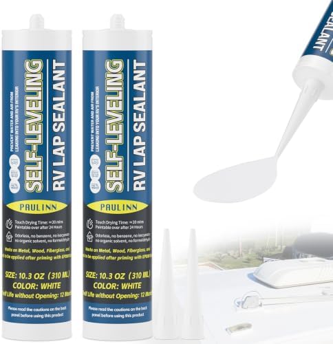 PAULINN Roof Sealant, 2 Packs RV Caulking Seal for Roof