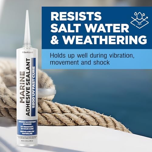 Berkland Marine Adhesive Sealant 5200 Fast Cure, 10 oz White