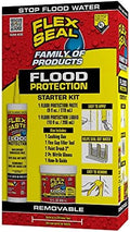Flex Seal Flood Protection Starter Kit, Waterproof, Removable, Use on Windows, Doors, Garage Doors, Seams, Casings,Thresholds, Conduits, Vents, Ducts, and More