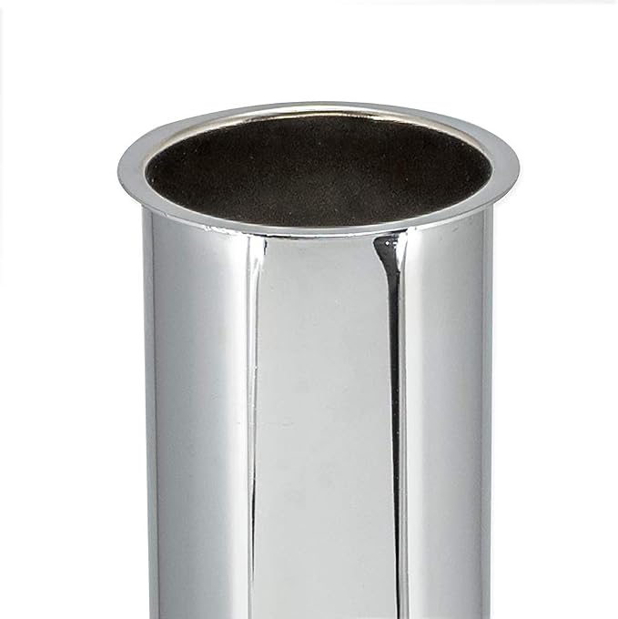 EZ-FLO 1-1/2 x 4 Inch 22-Gauge Steel Flanged Sink Tailpiece, Brass Plumbing Fitting, Chrome Finish, 35081 (Pack of 2)