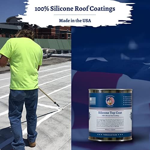 Countryman Coatings - 100% Silicone Roof Coating Restore Your Roof in a Day Seal Leaks, Cracks, Seams, Penetrations Adheres to All Surfaces (1 Quart, White) (Pack of 2)