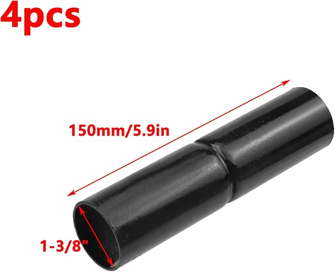 Antrader Top Rail Sleeve 1-3/8",Chain Link Fence Top Rail Sleeves,4Pcs | Black Top Rail Fence Sleeve Applied for Fence Extension,Connection,Adaptation