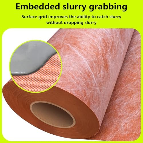 Waterproof Membrane 23.6mils 3.3x98.4'/323 Sq Ft Tile Membrane for Shower