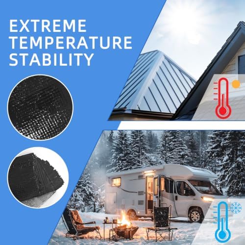 2 Pack Double Sided Butyl Sealant Tape, 2" x 82' - 28 Mil Thick Black Vapor Barrier Butyl Tape for Crawl Space, Concrete, Brick, Foundation Waterproof Seal for Wall Liner & RV Repair
