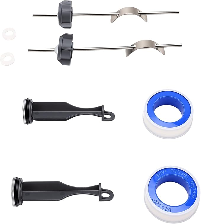 Sink Drain Fittings Replacement for Price with 2 Drain Stoppers, 2 Pivot Rods, PTFE Tapes, Bathroom Sink Plug Assembly Repair Kit for Lavatory
