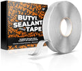 VViViD Premium Butyl Sealant Tape, Durable Rubber Sealer, Waterproof, Weatherproof, Noise & Vibration Reduction, White 1” Thick (37ft)