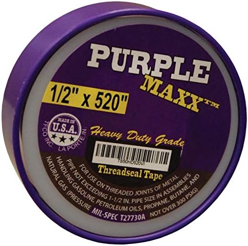 Dixon 3/4" X 700" PTFE Purple Heavy Duty Thread Tape 3.5 mil thick (TTPM75-700)