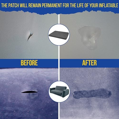 PVC Stitch Liquid Patch – Air Mattress Patch Kit Heavy Duty, Inflatable Patch Glue for PVC & PU, Inflatable Boats, Rafts, Kayaks, SUP, Hot Tubs, Waterbeds, Bounce Houses. Waterproof, 3-hr Cure, 20 ml