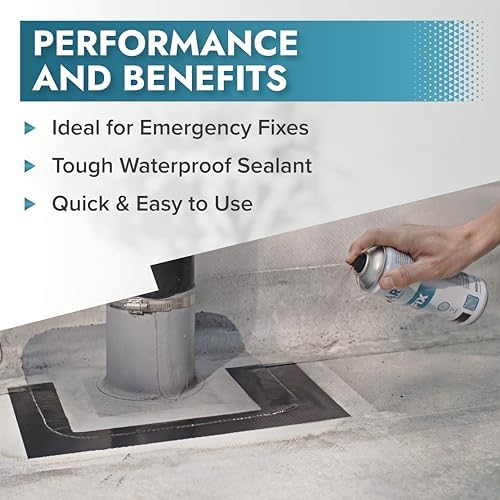 Polar Clear Leak Fix Spray - 2 x 13.5fl. oz - Waterproof Roof Sealant - Instantly Seals Leaks and Cracks, for Lasting Protection on Roofs, Drainpipes & Gutter Repairs- for Interior and Exterior Use