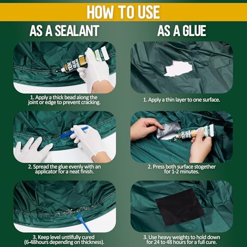 Tent Repair Glue, Waterproof Flexible Tent Seam Sealer, 2.12 fl oz