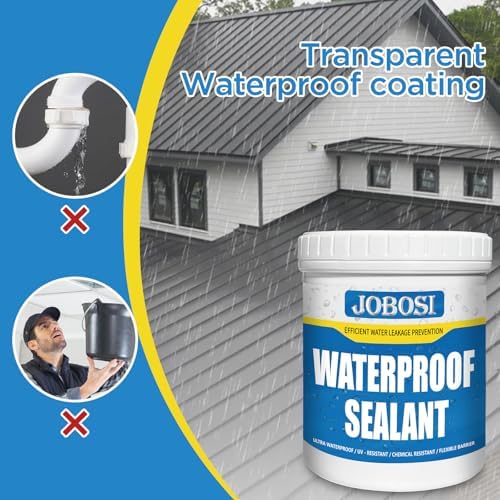 Waterproof Sealant, 32 FL Oz Transparent Roof Rubber Liquid
