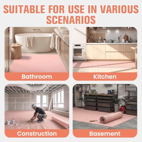 6In x 36FT (18 Sq Ft) Professional Waterproof Membrane, 23.6 Mil PE Shower Underlayment for Small Bathroom Repair