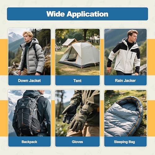 KING MOUNTAIN Self Adhesive Nylon Fabric Repair Patch, 5×8 Inches 8 Pcs, Quick Down Jacket Repair Patch, Waterproof Outdoor Gear Patch Kit for Tent,Backpacks,Umbrella, Gloves, Sleeping Bag (Orange