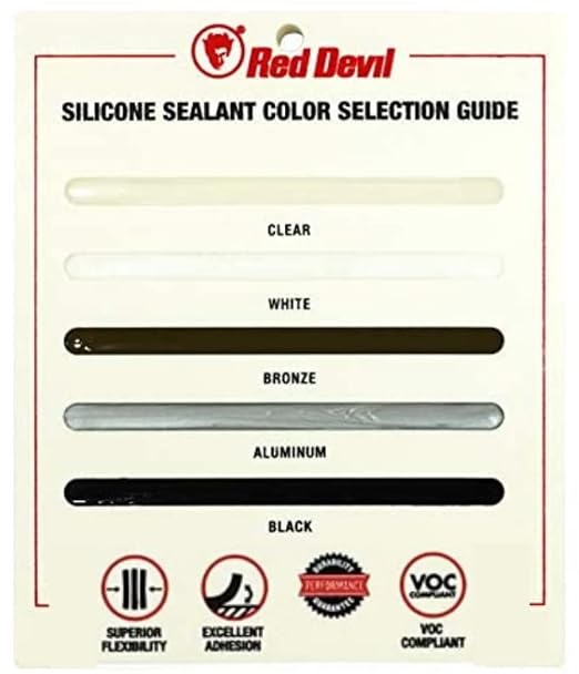 Red Devil 081640 100% Silicone Sealant Architectural Grade, 9.8 oz., Bronze, 1 Pack