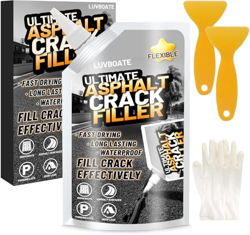 Asphalt Crack Filler, 1.5LB Waterproof Self Leveling Driveway Crack Filler