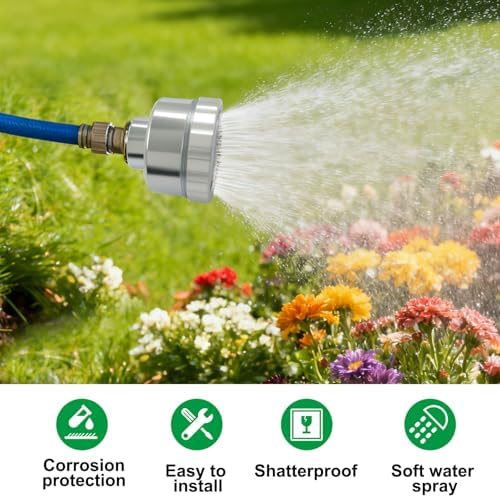 2000 Holes Water Nozzle, 3/4 Inch Aluminium Alloy, 1 Pack | Water Hose Nozzle, PTFE Thread Seal Tape, High Pressure Nozzle, Outdoor Garden/Tender Plants/Flowers/Greenhouse