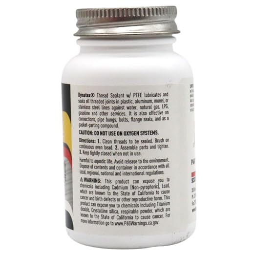 Dynatex Thread Sealant with PTFE 4 oz Bottle (12 Pack) | Non-Toxic, Non-Drying, Leak-Proof Seal, No Lead/Graphite, Ideal for Pipe Fittings