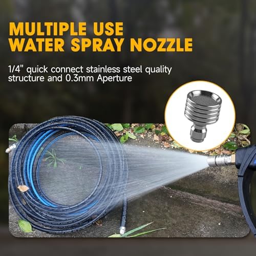Sewer Jetter Kit for Pressure Washer 150ft, 1/4 Inch NPT, 5800PSI