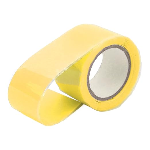 Walfront Self Fusing Silicone Tape, Silicone Repair Tape 2 Pack 1.5m X 2.5cm, Pipe and Hose Wrap, 76 to 500°F Heat Resistance, for Plumbing Emergency Leak Repair (Yellow)
