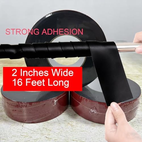 Pipe Insulation Wrap 2" x16FT Self-Adhesive Foam Tape, Weatherproof Insulation for Outdoor Water Pipes, Freeze Protection for Copper/PVC/PEX/AC Lines, Easy Cut-to-Size Stick Installation