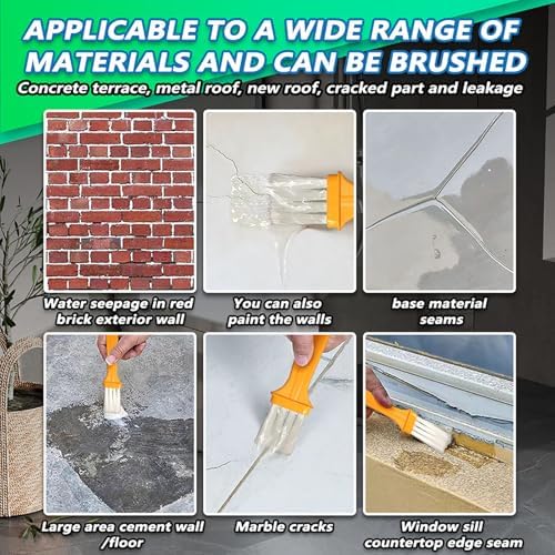 Transparent Waterproof & Leak-Proof Coating, Invisible Waterproof Agent, Transparent Waterproofing Leak Patch Paint, Invisible Waterproofing Sealant for Indoor & Outdoor (250g)