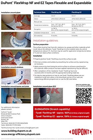 DuPont Tyvek FlexWrap NF - 6" x 75' - 1 Roll