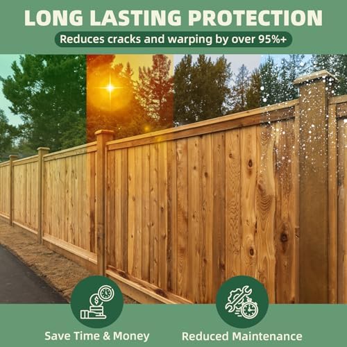 Garden Box Sealer 128OZ, Non-Toxic & Plant-Safe Waterproofing Wood Sealer for Raised Garden Beds, Planters & Pet Shelters, Long-Lasting Protection