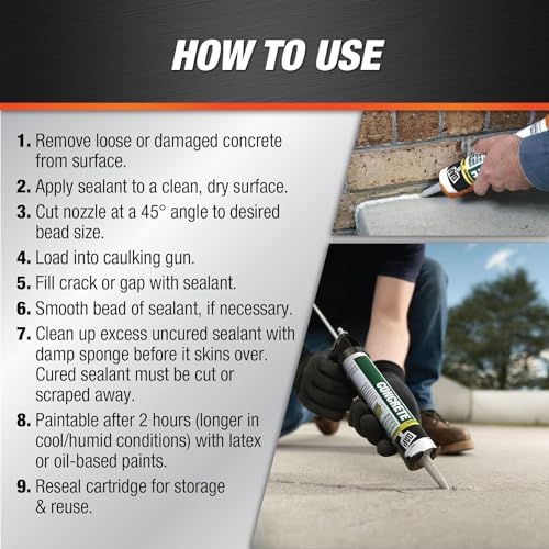 DAPConcrete Watertight Filler and Sealent 10.1 Ounce Gray | Pack of 2