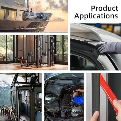 WELSTIK 1" x 1/8" Adhesive Solid Rubber Strip (16.4Ft) - Heavy Duty Neoprene Sheet Roll for DIY Gasket, Anti Vibration Pad, Weather Stripping Seal & Home Industrial Insulation