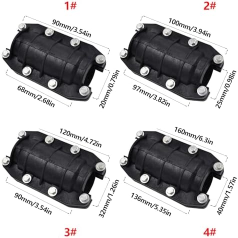 Water Pipe Repair Clamps, Different Pipe Diameters, B