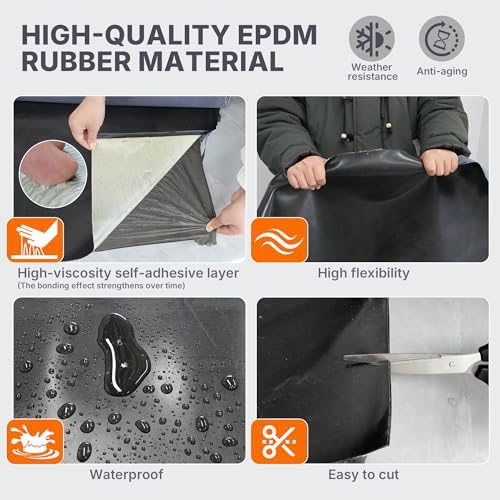 50 Mil EPDM Rubber Roofing Materials Roll 39 in x 9.8 ft
