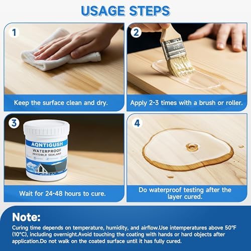 Transparent Waterproof Sealant 10.5oz, Clear Invisible Coating