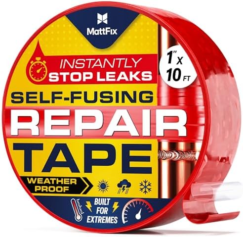 Self Fusing Silicone Tape – 1"x10’ – Waterproof Tape for Emergency Repairs
