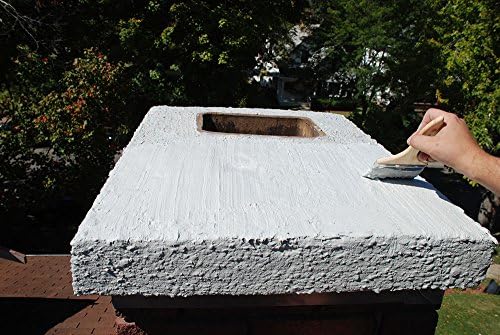 ChimneyRx 300014 Brushable Chimney Crown Repair – Elastomeric & Waterproof Coating for Crowns & Masonry - Fast-Setting & Long-Lasting Protection Crack & Leak Prevention - 1 Gallon