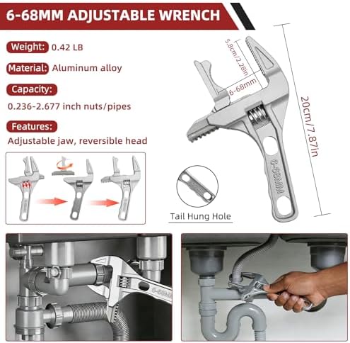 GPANDAG Sink Wrench for Bathroom/Kitchen/Toilet Pipe & Faucet Installation