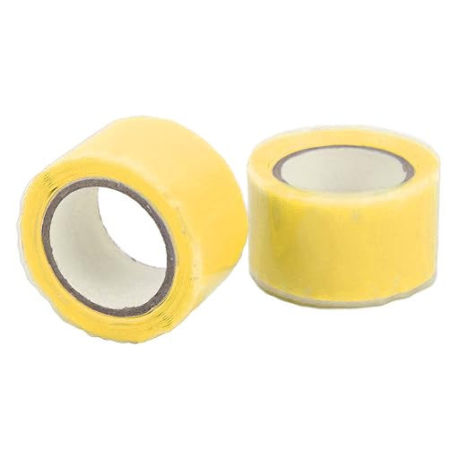 Walfront Self Fusing Silicone Tape, Silicone Repair Tape 2 Pack 1.5m X 2.5cm, Pipe and Hose Wrap, 76 to 500°F Heat Resistance, for Plumbing Emergency Leak Repair (Yellow)
